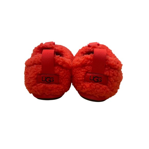 UGG Women’s Red Fleece-Lined Warm Sherpa Style Indoor Slip-On Slippers Size 6 - Picture 5 of 9
